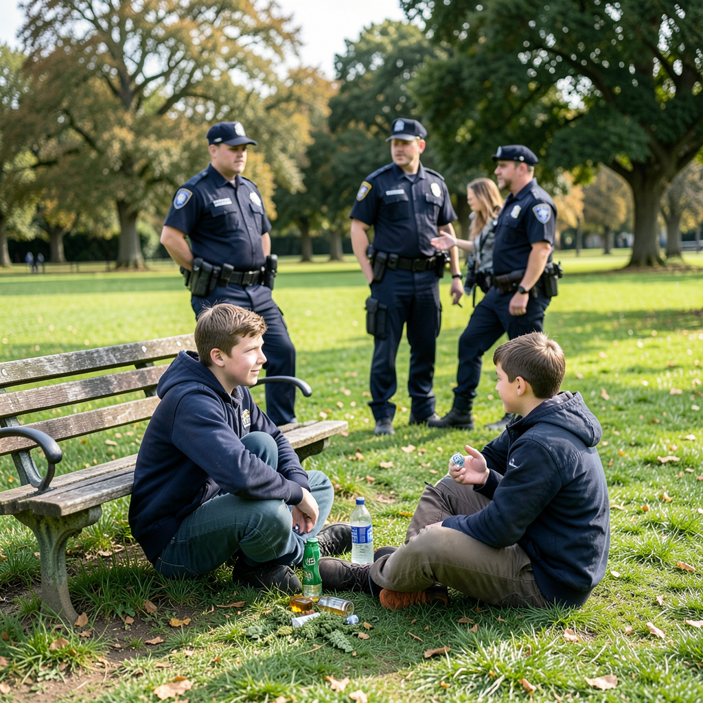 Police catch young people drinking and smoking cannabis in Oxfordshire park